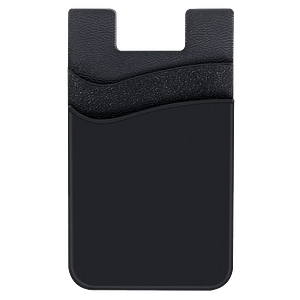 Black Silicone Pocket Card Holder for Phones