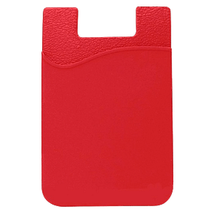 Red Silicone Pocket Card Holder for Phones