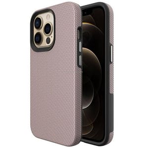 Rose gold triangle MagSafe back cover for iPhone 16 Pro Max, sleek and magnetic protection.