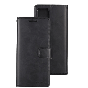 Black Mercury Bluemoon Diary flip wallet case for iPhone 13/14/15/16e, sleek and protective