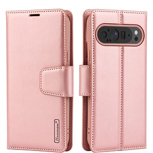 Rose Gold Hanman Diary flip wallet case for Google Pixel 9 Pro XL, stylish and secure