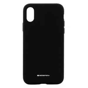 Black Mercury soft feeling back cover for iPhone XR, comfortable grip and protection.