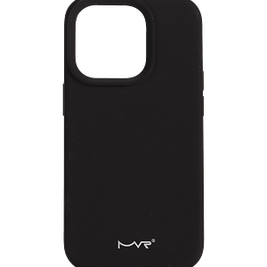 Black MVR Liquid Silicone Back Cover for iPhone 15 Pro, smooth and protective