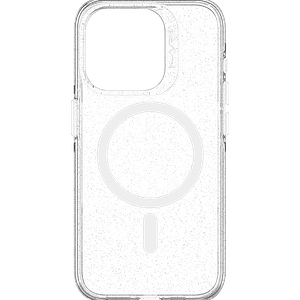 Clear MVR Nova Shimmer Back Cover for iPhone 15 Pro, stylish and protective design