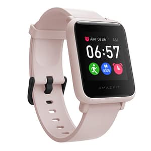 Amazfit Bip S, pink, sleek smartwatch designed for fitness and style