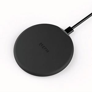 EFM 15W QI WPC CERTIFIED LEATHER WIRELESS CHARGE PAD BLACK