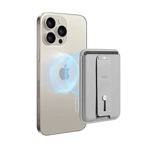 Apple iPhone MagSafe Leather Wallet – Grey