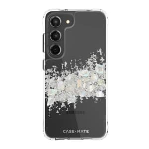 SAMSUNG S23 CASE-MATE KARAT PEARL COVER ANTIMICROBIAL CLEAR