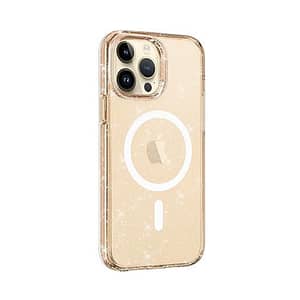 iPhone 15 Pro Max Diamond Speckle Case- Rose Gold - Glitter Finish Cover_ Slim Fit - Drop Prote