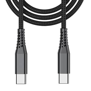 BEETLE 20CM TYPE C TO TYPE C CHARGING CABLE BLACK CM-2