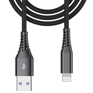 BEETLE 20CM USB A TO LIGHTNING CHARGING CABLE BLACK CM-4