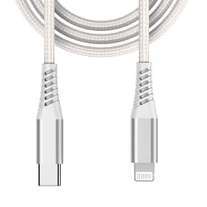 BEETLE 3M TYPE C TO LIGHTNING CHARGING CABLE WHITE M-1