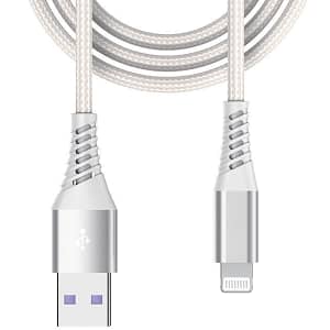 BEETLE 3M USB A TO LIGHTNING CHARGING CABLE WHITE M-4