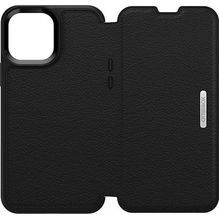 iPhone 13 Pro Max Case – Black | OtterBox Strada Series Genuine Leather Folio Stylish & Protective Cover