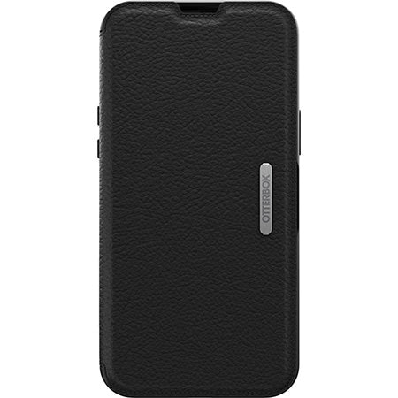 iPhone 13 Pro Max Case – Black | OtterBox Strada Series Genuine Leather Folio Stylish & Protective Cover