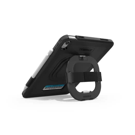 iPad 10.9 (10th Gen) Case– Black | OtterBox Defender Series Rugged Protective Case with Handstrap, Kickstand & Multi-Layer Drop Protection