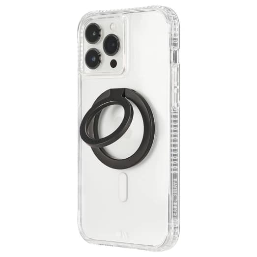 Case-Mate Phone Ring Holder – Matte Black | Mother of Pearl Phone Ring Stand, Rotatable Grip for All Smartphones