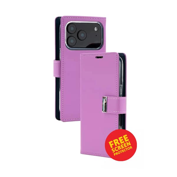 iPhone 17 Air Mercury Case – Purple/Navy | Rich Diary Design, Ultra-Slim, MagSafe Compatible