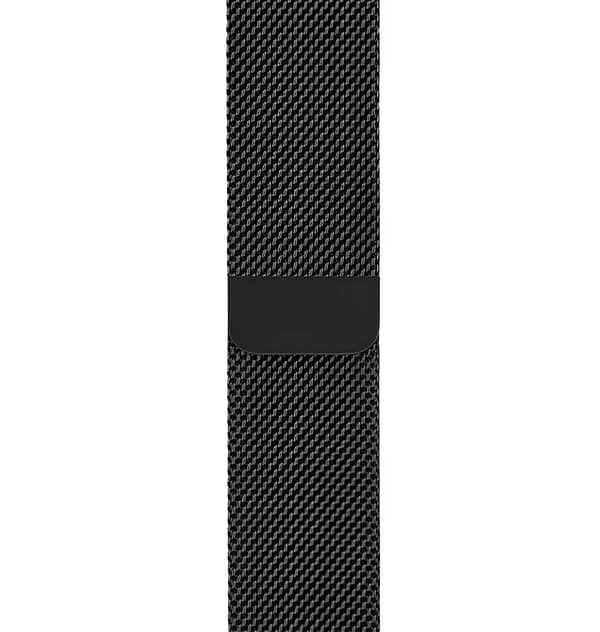Apple Watch Milanese Loop metal band, black, sleek and stylish for 42/44/45mm