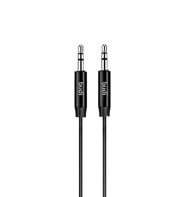 Budi Universal AUX cable model 127, black audio cable for high-quality sound