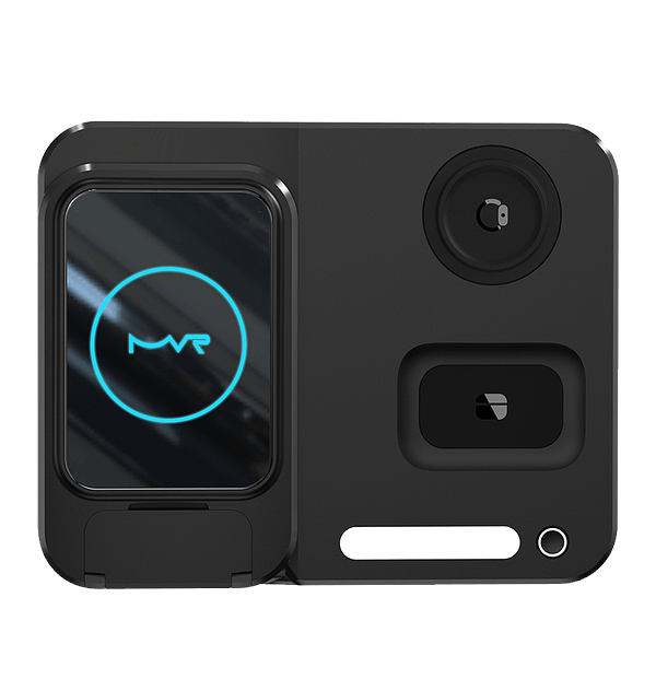MVR Black Foldable 3 in 1 Charging Stand Universal Charger with Light - DC-2