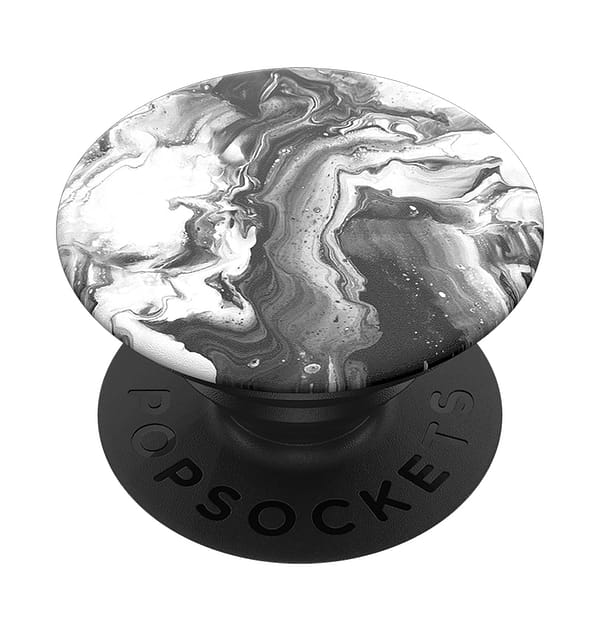 PopSockets Ghost Marble Phone Grip - Black/White