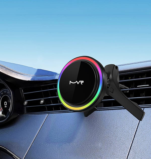 MVR T1 MagSafe Car Charger Holder - Black | 15W Fast Charge Wireless Phone Holder - Image 8
