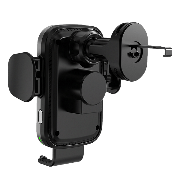 MVR T6 Car Phone Holder - 15W Qi Wireless Charger | Secure Grip, Single - Coil Design & Adjustable Arm (Black) - Image 3