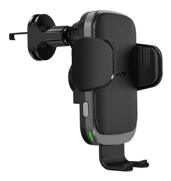MVR T6 Car Phone Holder - 15W Qi Wireless Charger | Secure Grip, Single - Coil Design & Adjustable Arm (Black) - Image 6