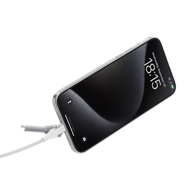 MVR Lightning Cable - White | MFi Certified 1.2m USB A, Fast Charging with Phone Stand - Image 6