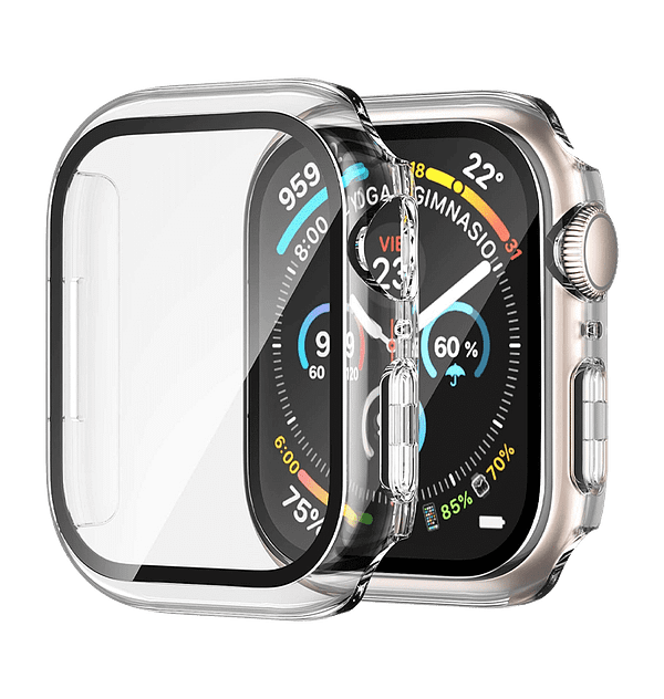 Apple Watch 40mm clear 360° glass protective matte watch case, clear for lightweight protection