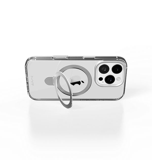 iPhone 16 Pro MVR Stellar Stand Case - Silver | Kickstand Protective Back Cover - Image 4