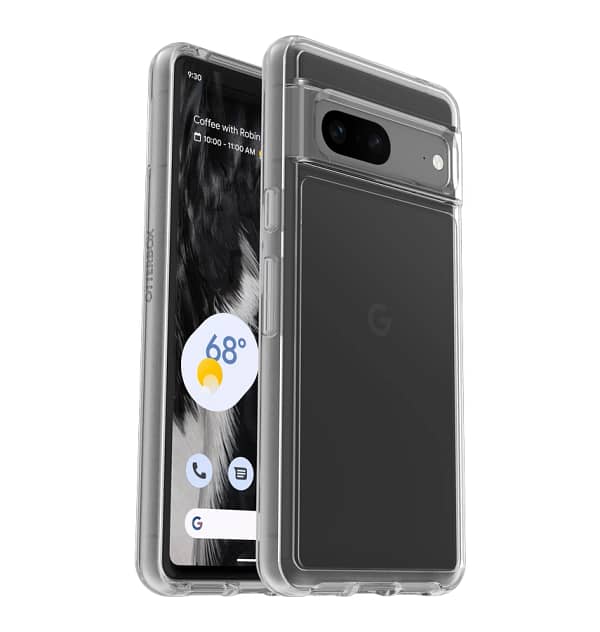 Google Pixel 7 Case - Black | OtterBox Symmetry Series, Scratch-Resistant Rugged Protective Back Cover