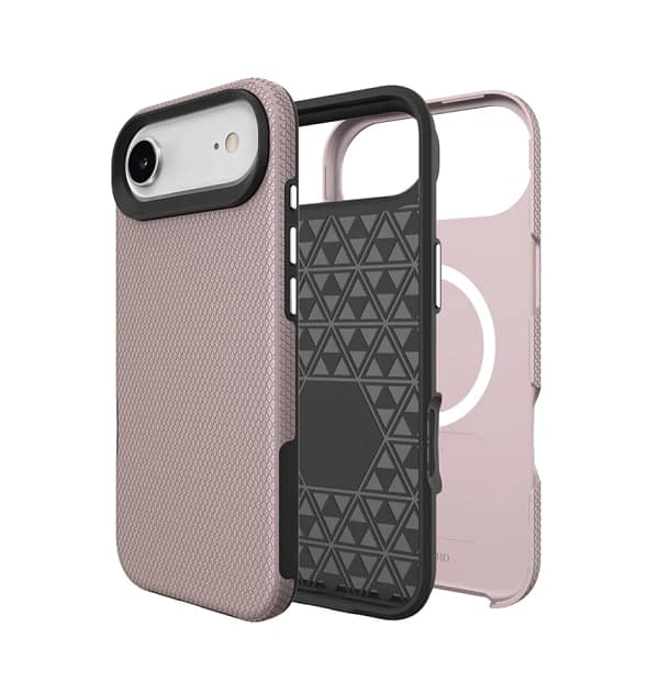 iPhone 17 Air MagSafe Case – Rose Gold | Triangle Stylish Geometric Design, Slim Fit, Magnetic Charging Ready