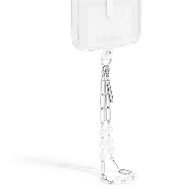 Case-Mate Link Chain Phone Wristlet – Silver Pearl | Stylish & Durable Accessory for iPhone & Other Smartphones
