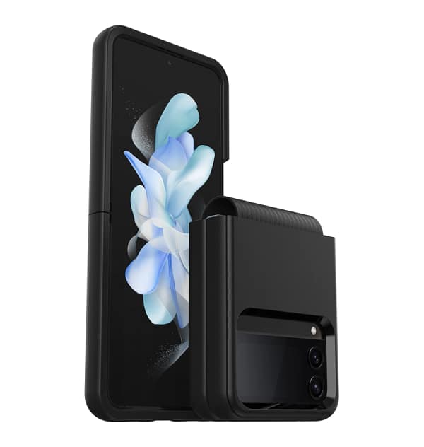 Samsung Z Flip 4 Case – Black | OtterBox Symmetry Flex Cover with Antimicrobial Protection & Drop Resistance