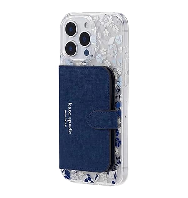Kate Spade Morgan Magnetic Wallet MagSafe – Navy | Stylish & Durable iPhone Wallet with Secure Magnetic Attachment