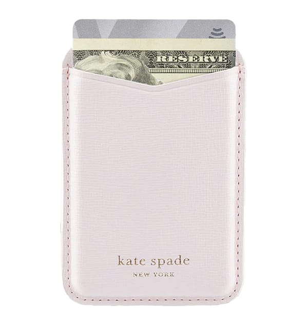 Kate Spade Magnetic Card Holder MagSafe – Pale Dogwood | Stylish & Durable iPhone Card Holder with Secure Magnetic Attachment