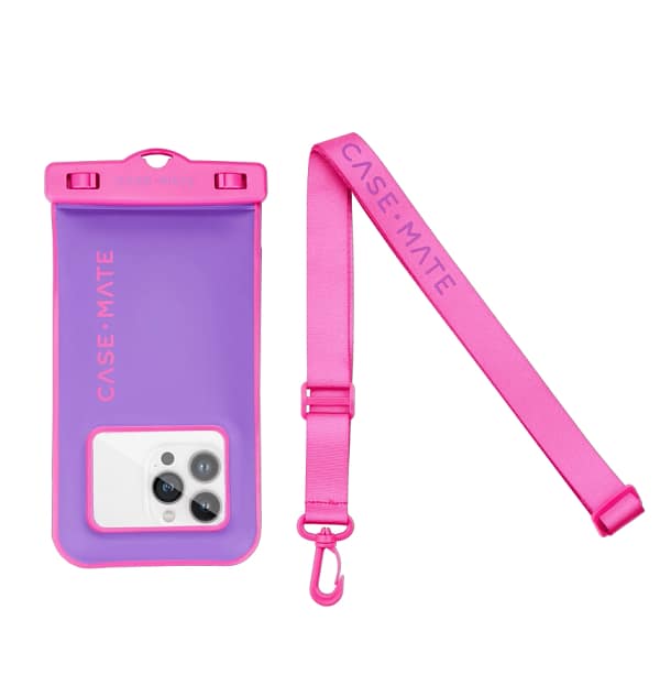 Case-Mate Waterproof Floating Pouch – Universal Purple/Fuchsia | Durable & Protective iPhone & Smartphone Accessory