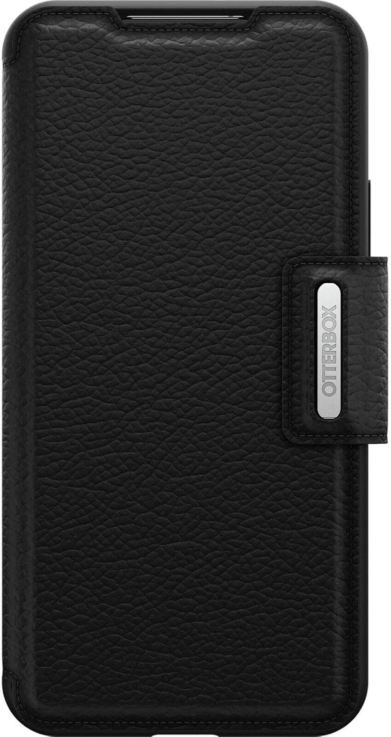 Samsung S22 Plus 5G Case – Shadow Black | OtterBox Strada Series Genuine Leather Folio Stylish & Protective Cover