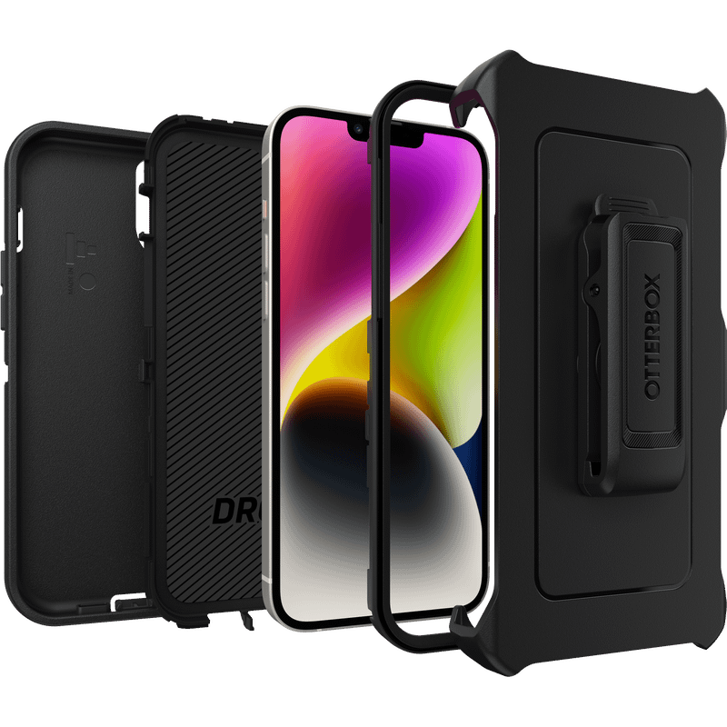 iPhone 14 Plus Case – Black | OtterBox Defender Series Rugged, Durable & Multi-Layer Protective Cover