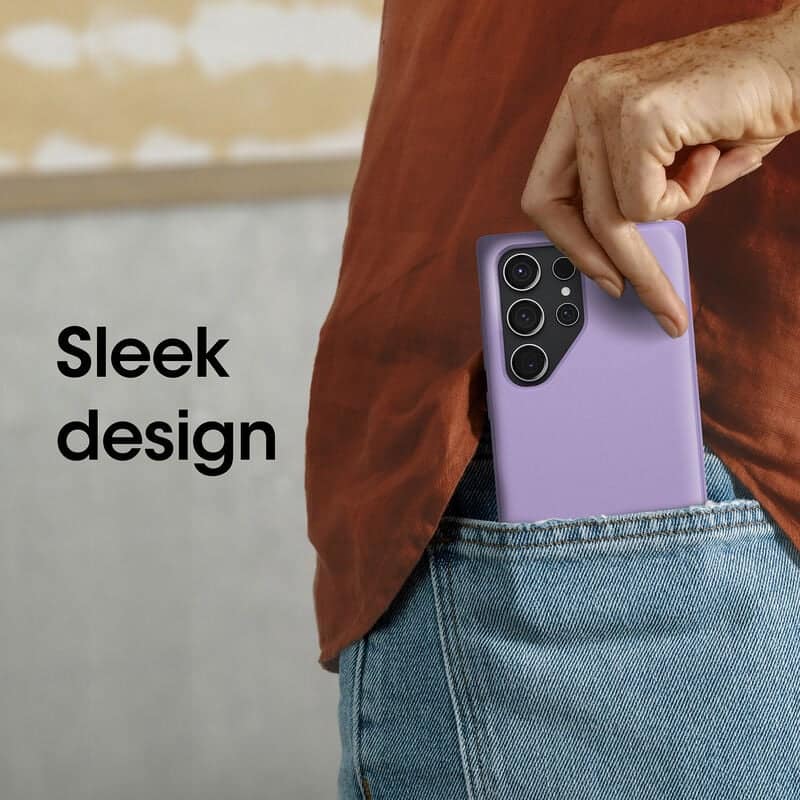 Samsung S23 Ultra Case – Lilac (Purple) | OtterBox Symmetry Series, Soft Touch Protective Cover