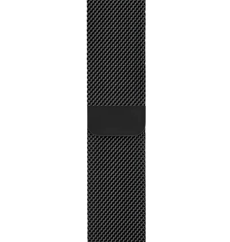 Apple Watch Milanese Loop metal band, black, sleek and stylish for 42/44/45mm