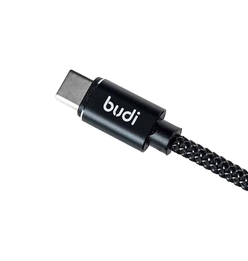 Budi 12m Type-C to Type-C fast charging cable, black, reliable and durable
