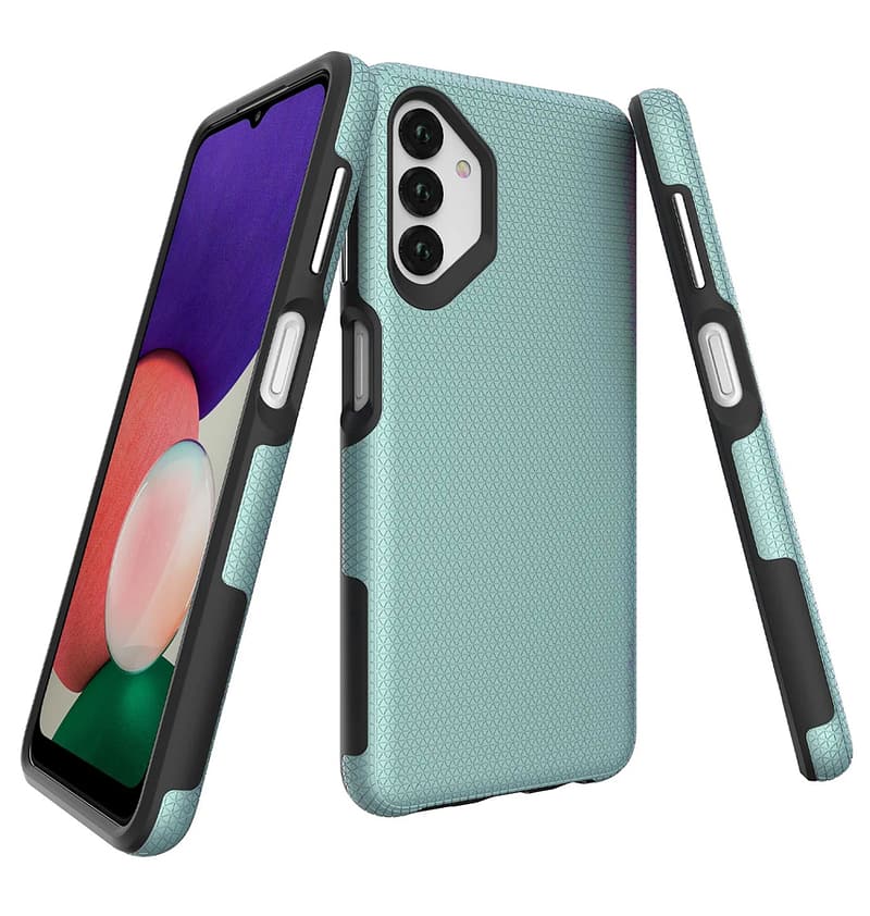 Mint colored triangle pattern cover for Galaxy S24 Plus