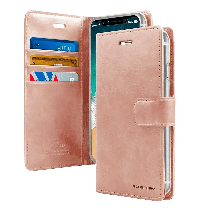 Rose Gold Samsung S22 Ultra Mercury Bluemoon Diary Cover