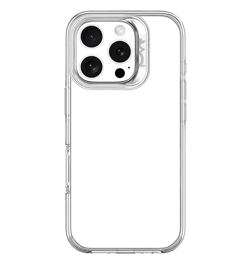 Crystal MVR Nova back cover for iPhone 16 Pro, clear design with durable protection.