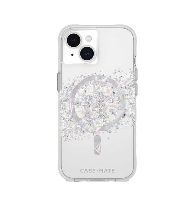 Touch of Pearl Case-Mate Karat MagSafe Back Cover for iPhone 15 Pro, elegant and durable