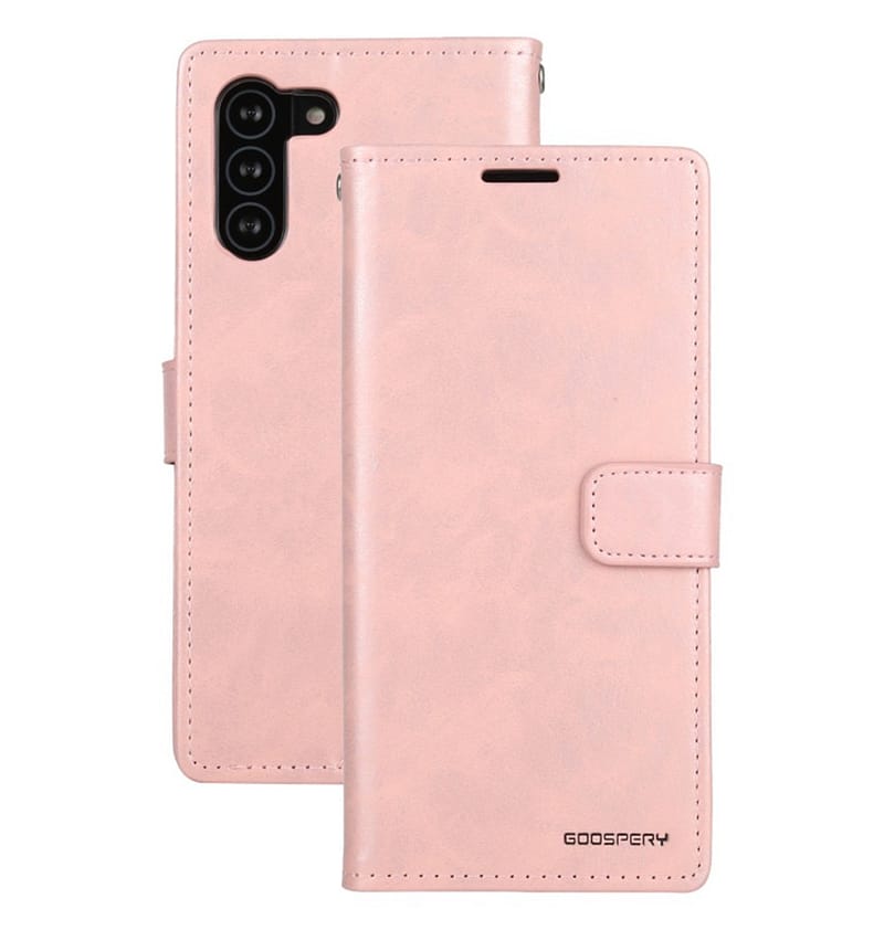 Rose gold Bluemoon wallet flip cover for Galaxy S21 FE