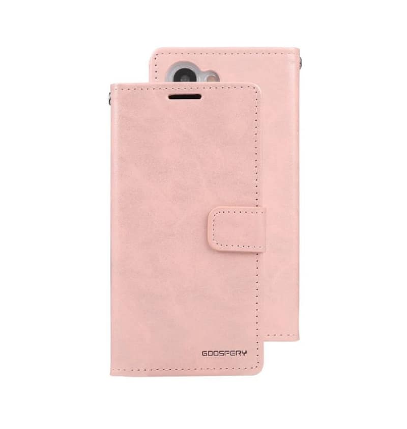 Rose gold Bluemoon diary wallet case for Galaxy S24 stylish protection